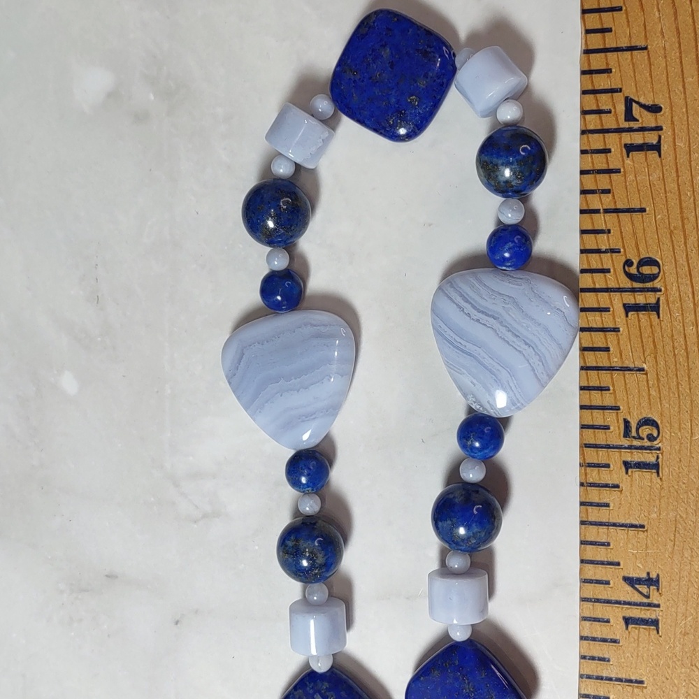 Jay King Lapis/Blue Lace Agate/Sodalite Gemstone Necklace - Picture 5 of 7